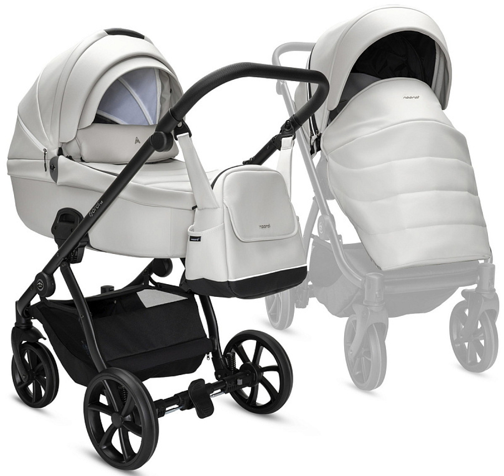 Детская коляска Noordi Fjordi Leather V2 3 в 1 с автокреслом Terra Black 1462817 Cloud