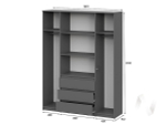 Шкаф 4-х створчатый МС Денвер