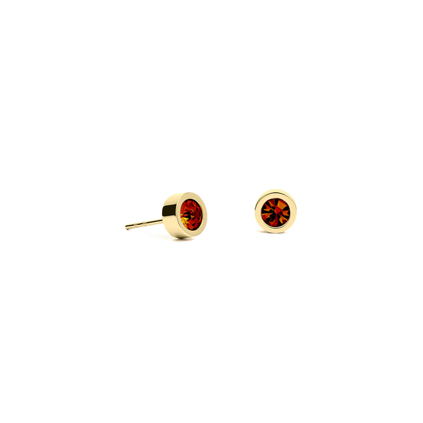 Серьги пусеты Fiore Luna Garnet 5х2,5 мм SWE125 GA G