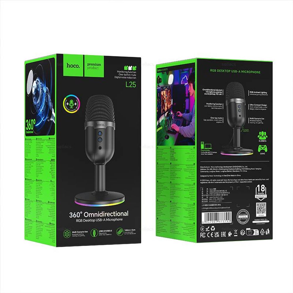 Hoco L25 Bright USB настольный микрофон