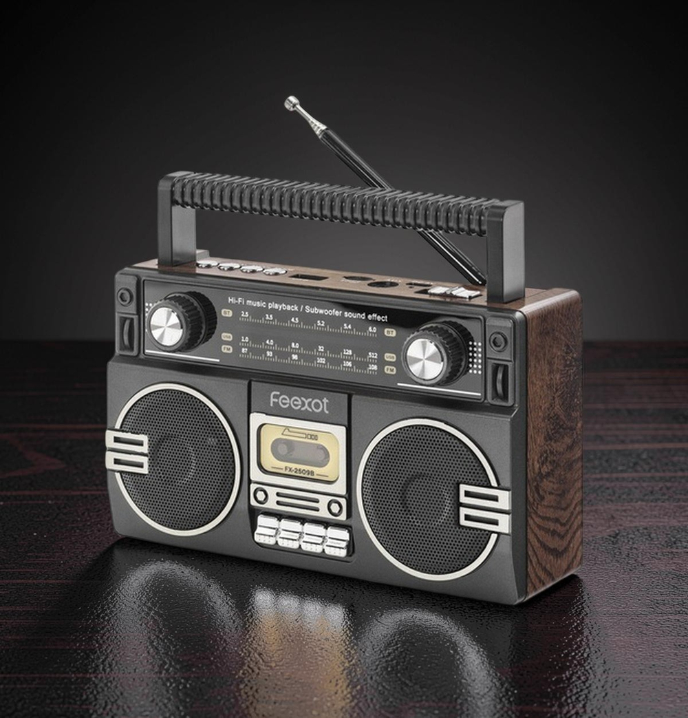 Радиоприемник в ретро стиле с MP3 плеером+BT портативный FX-2509B