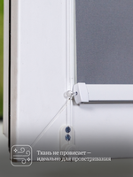 Штора рулонная Блэкаут Натали Тёмно-серая Премиум