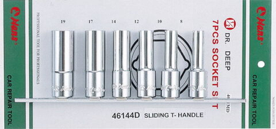 Набор 6-гранных длинных торцевых головок на 1/2" Hans, 4601MD