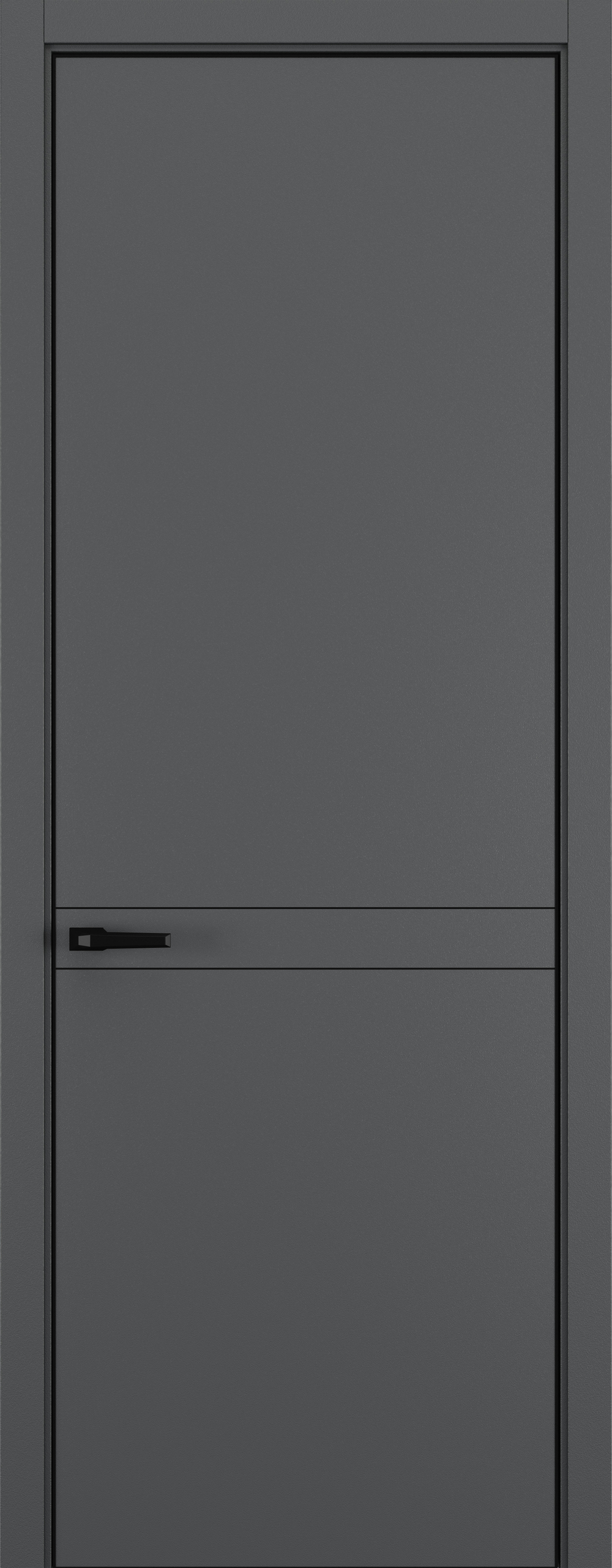 Межкомнатная дверь Zadoor Горизонт NH13 кромка ABS Black