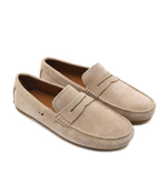 Кожаные мокасины Tommy Hilfiger - бежевый(FM0FM04998)