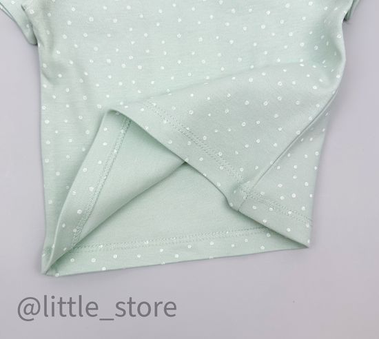 Футболка хлопковая, Горошки на нефрите