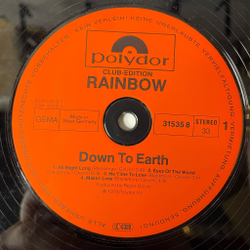 Винтажная виниловая пластинка LP Rainbow Down To Earth (Germany 1979)