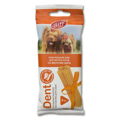 TiTBiT Dent Жевательный снек S (сыр) - лакомства для собак мелких пород, 35 г