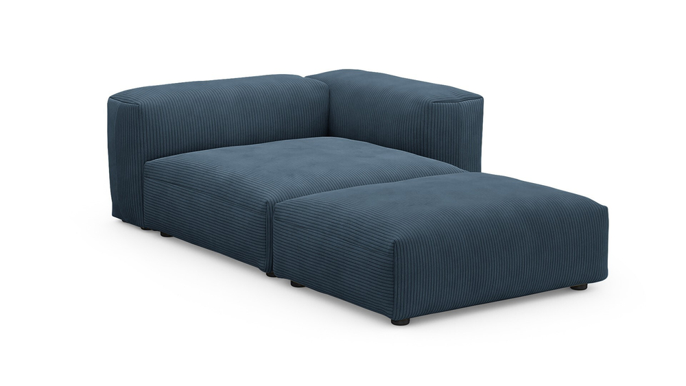 Оттоманка Фиджи Cilium Indigo 137*221*62 см, Синий Вельвет Нераскладной Фиеста