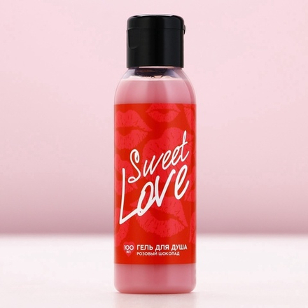 Гель для душа Sweet love, 100 мл, аромат розового шоколада, Чистое счастье