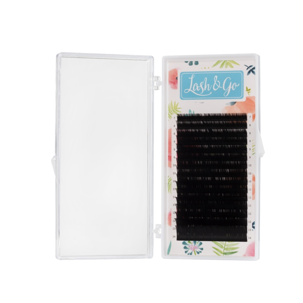 Черные ресницы Lash&Go 0.10/L/13 mm (16 линий)