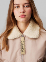 Сатиновая куртка CALVIN KLEIN JEANS - пудро-розовый(J20J224115)