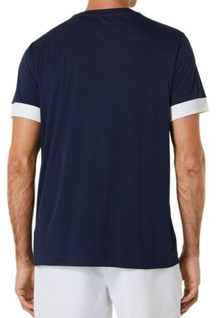 Мужская теннисная футболка Asics Court Short Sleeve Top - midnight/brilliant white