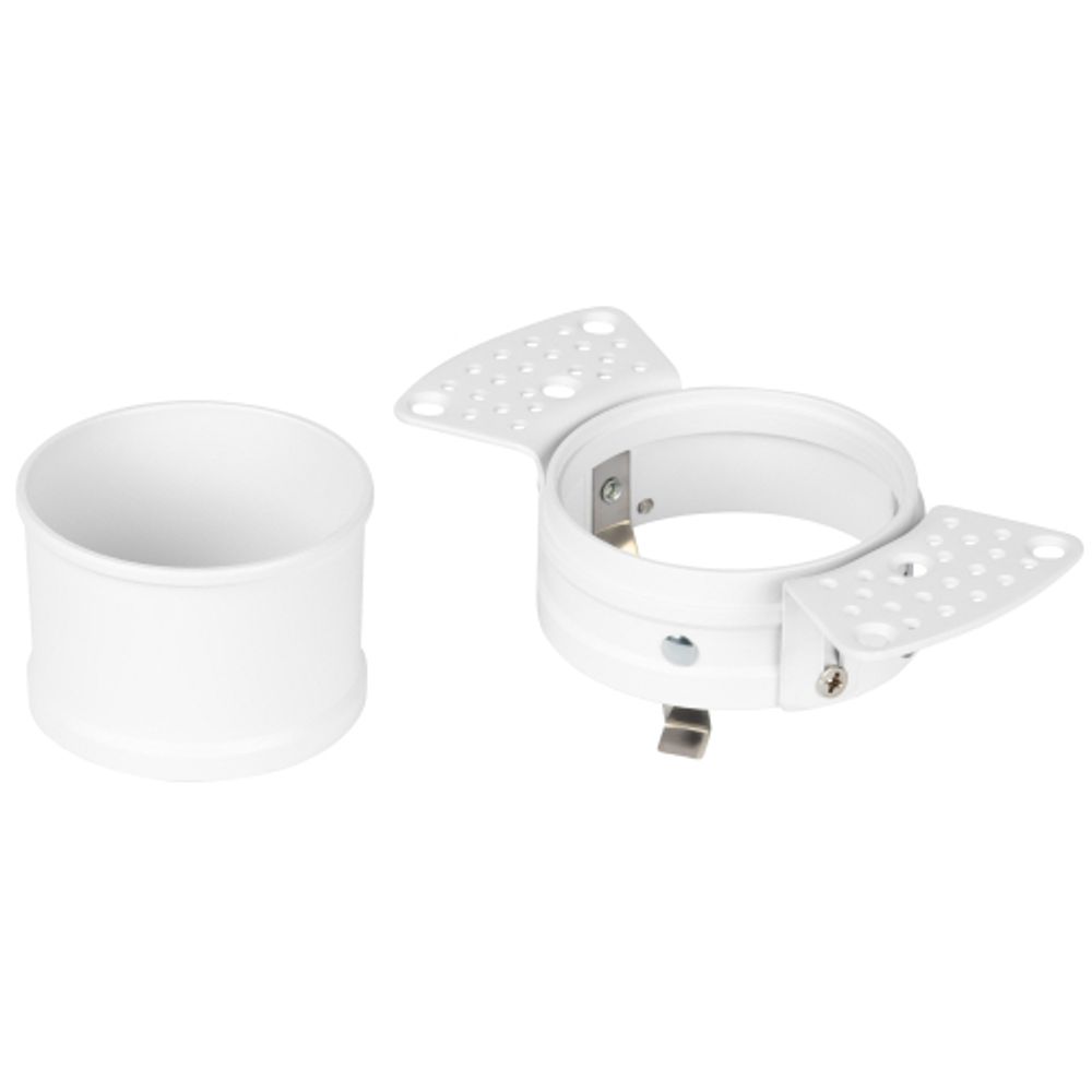 Светильник встраиваемый алюминиевый ЭРА KL99 WH безрамочный под штукатурку под лампу MR16 GU5.3 белый | Алюминиевые встраиваемые светильники