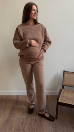 Свитшот Мама премиум утепленный, Мокко