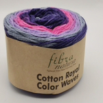 Пряжа для вязания COTTON ROYAL COLOR WAVES (22-08) FIBRA NATURA