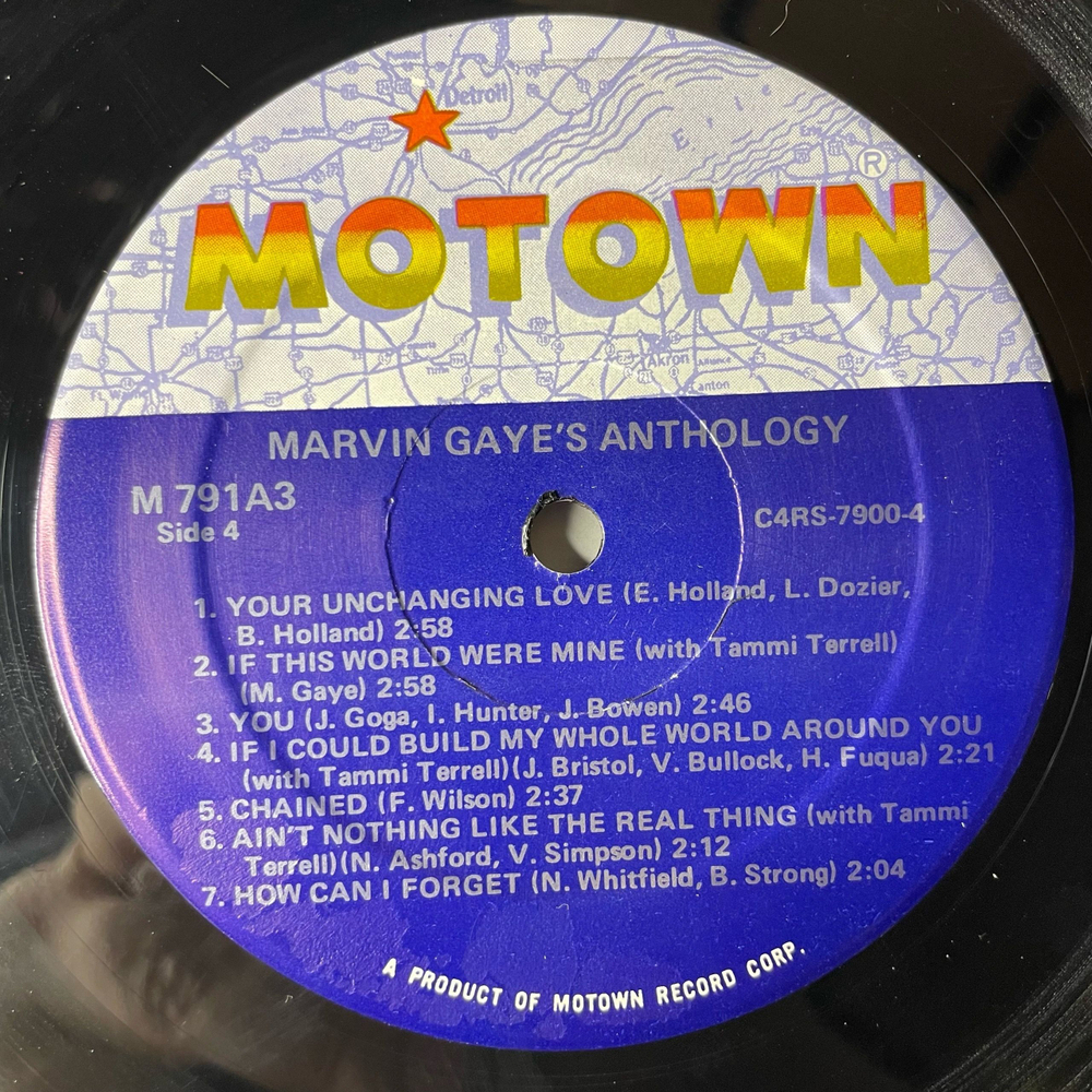 Винтажная виниловая пластинка LP Marvin Gaye Anthology (США 1974)