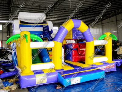 Коммерческий батут "Белый клык" с механизированной головой, размер 6*6*4 м