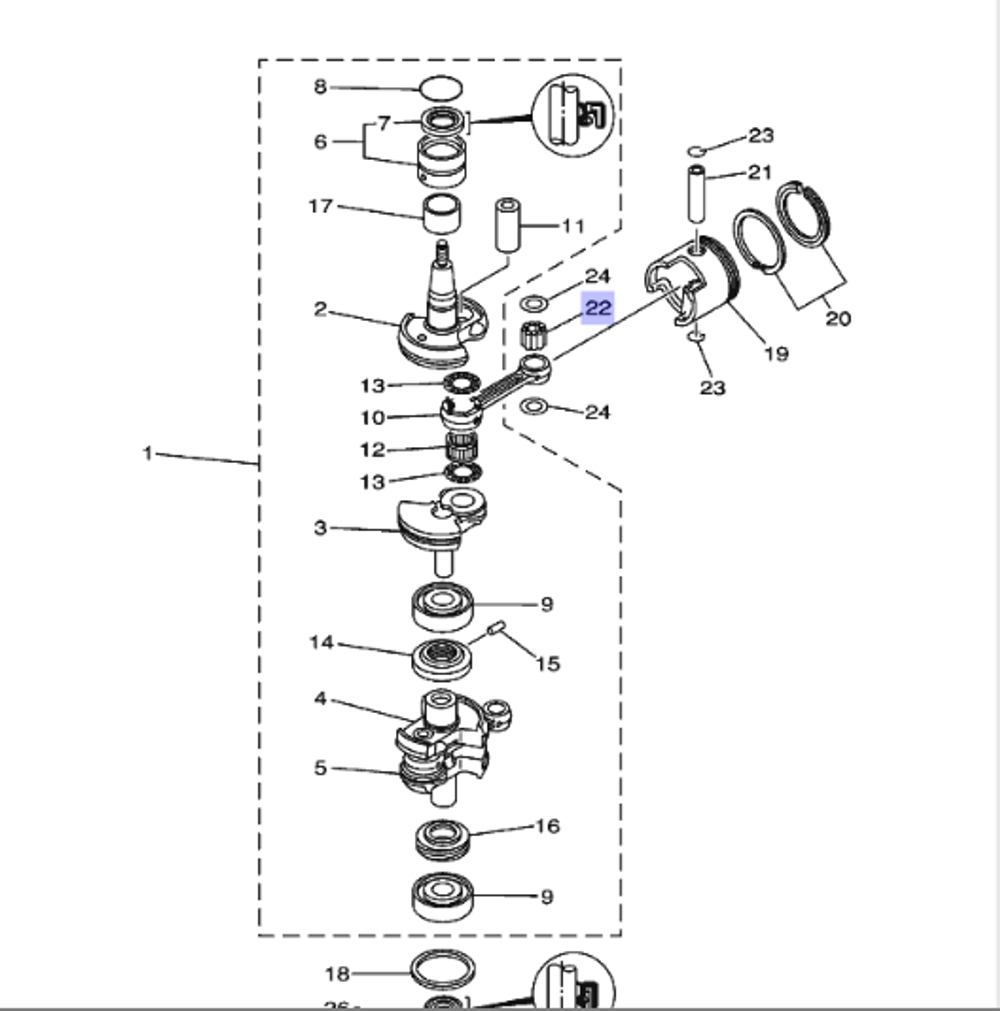 Ролик игольчатого подшипника 9360218M12