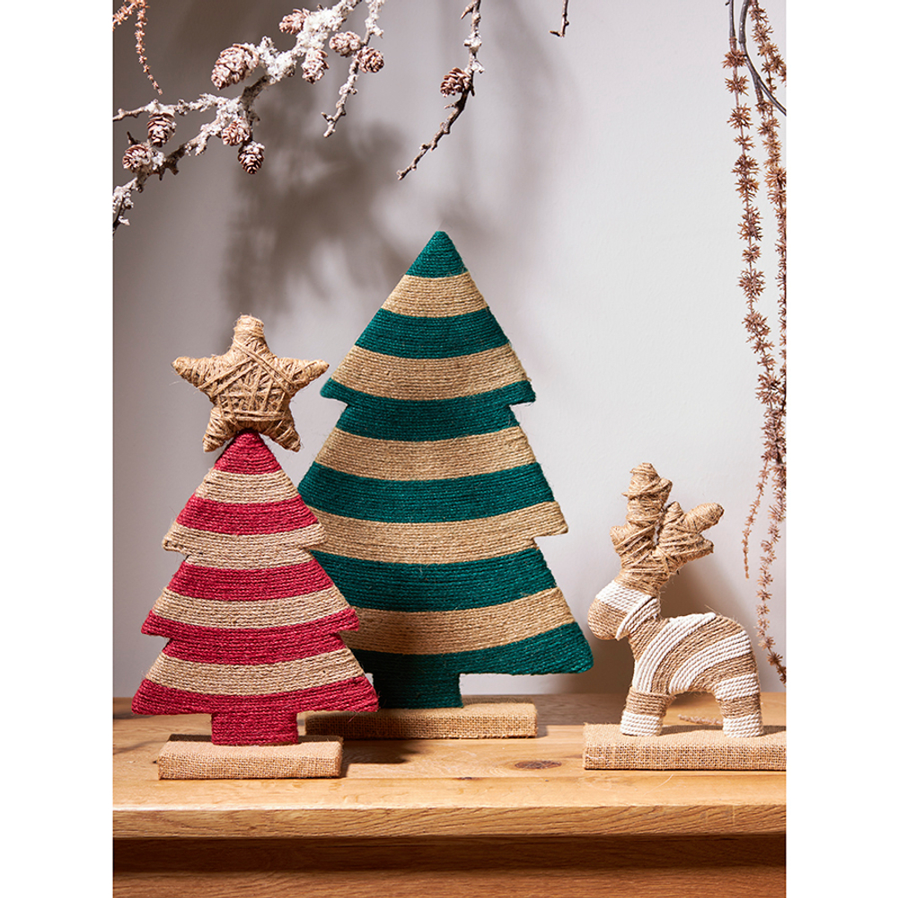 Декор новогодний trendy stripes из джута и гофрированного картона из коллекции new year essential, 39 см