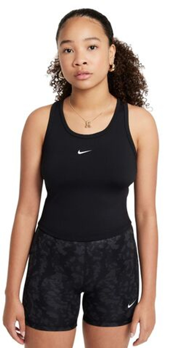 Футболка для девочки теннисная Nike Kids Dri-Fit One Fitted Tank Top - черный