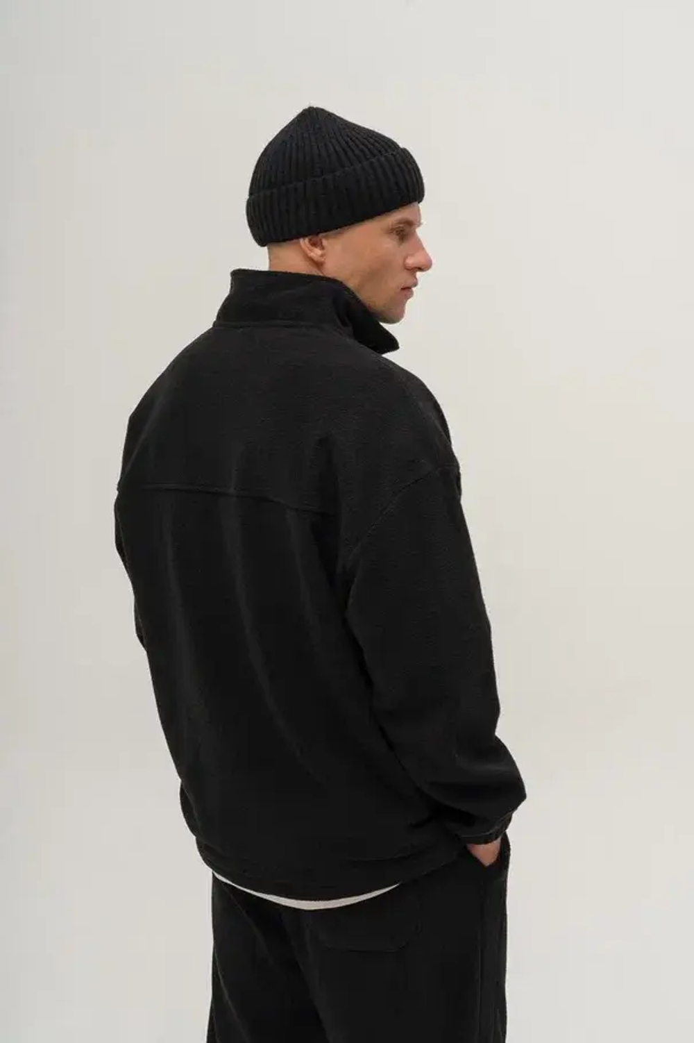 Толстовка КУЛЬТУРА "HALF ZIP FLEECE", черный