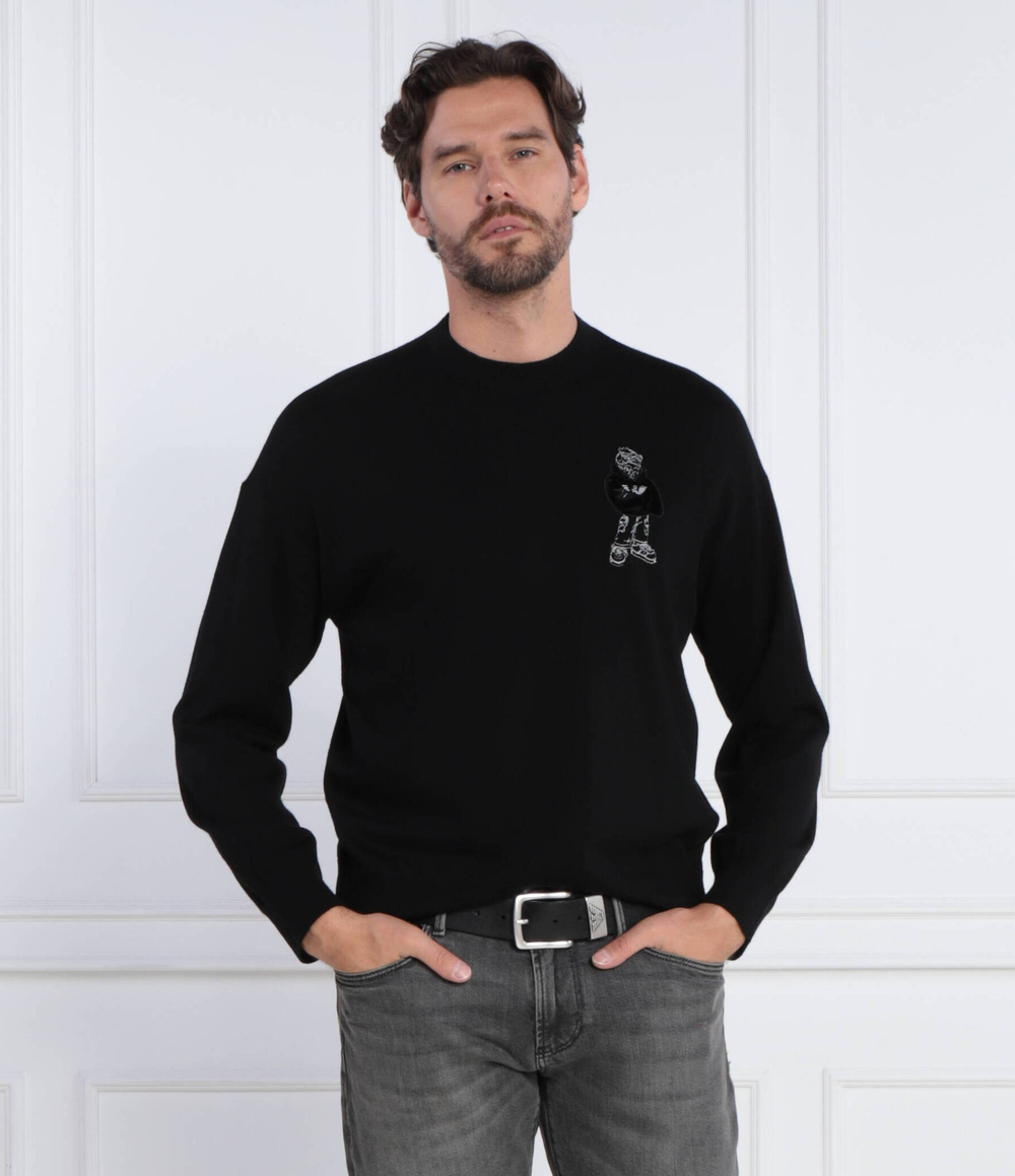 Хлопковая тощая PULLOVER Emporio Armani - черный(6R1MXN 1MNIZ)