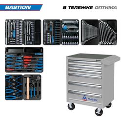 KING TONY (934-100AMG) Набор инструментов в серой тележке, 204 предмета