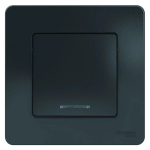 BLANCA С/У 1-клавишный ВЫКЛЮЧАТЕЛЬ (сх.1) с подсветкой, 10А, 250В, АНТРАЦИТ