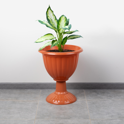 ВАЗОН ЖАСМИН 12Л НА ВЫСОКОЙ НОЖКЕ БЕЛЫЙ М1390