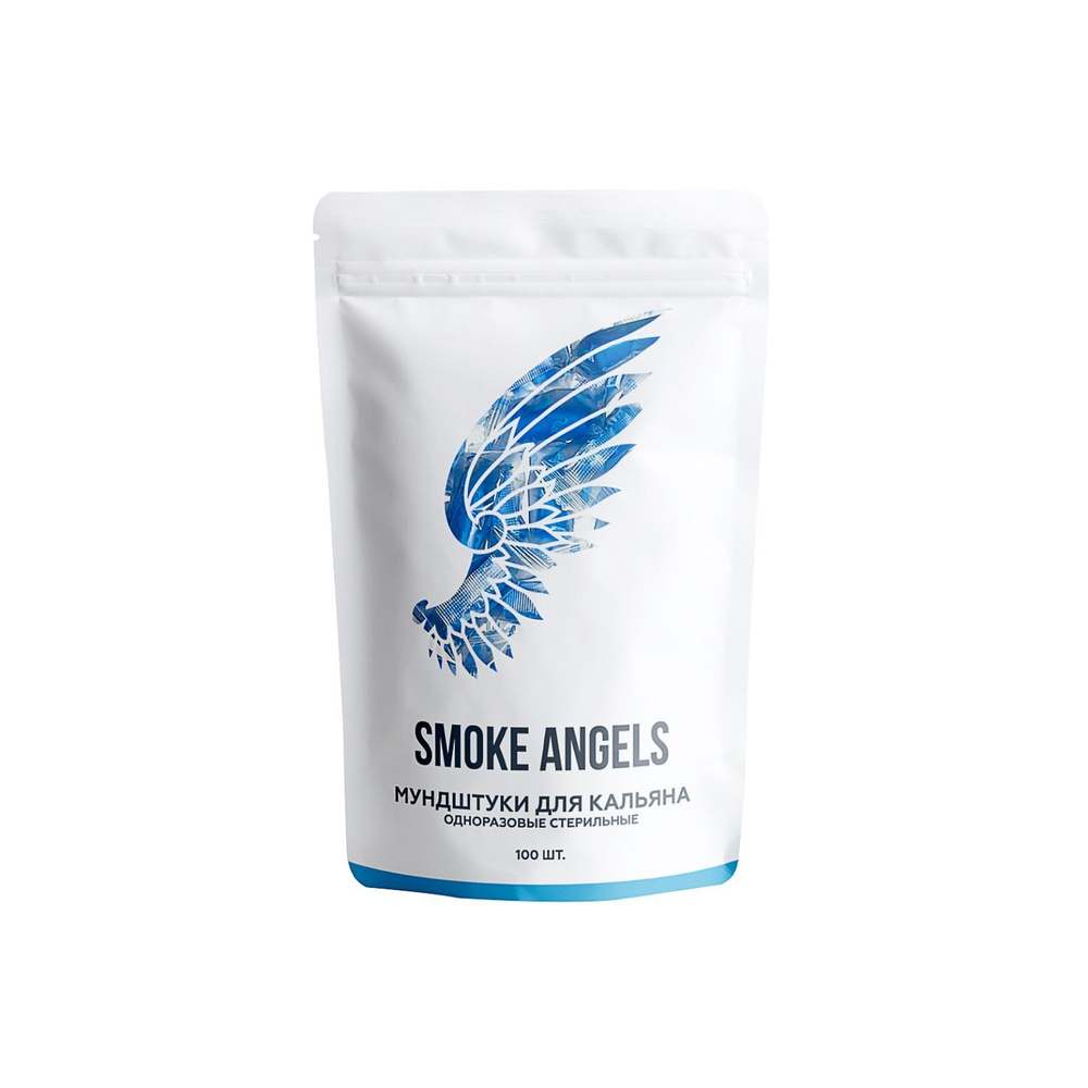 Одноразовые мундштуки Smoke Angels (100 шт) (Голубые)