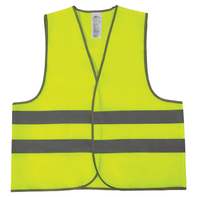 Жилет сигнальный, 2 светоотражающие полосы, ЛИМОННЫЙ, XXXL (60-62).