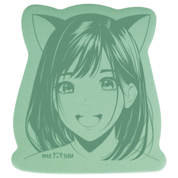 Самоклеящийся блок фигурный MESHU "Anime girl", 40л., европодвес, ассорти