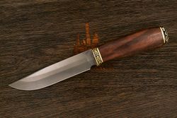 Разделочный нож Игоря Пампуха Модель 007, клинок 145мм, булат легированный, рукоять орех Т1