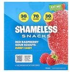 Shameless Snacks, Gummy Candy, Red Raspberry Sour Scouts®, 6 пакетиков по 50 г (1,8 унции)
