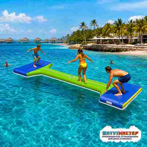 Надувной водный балансир «Морское бревно», 6×2×0,3 м