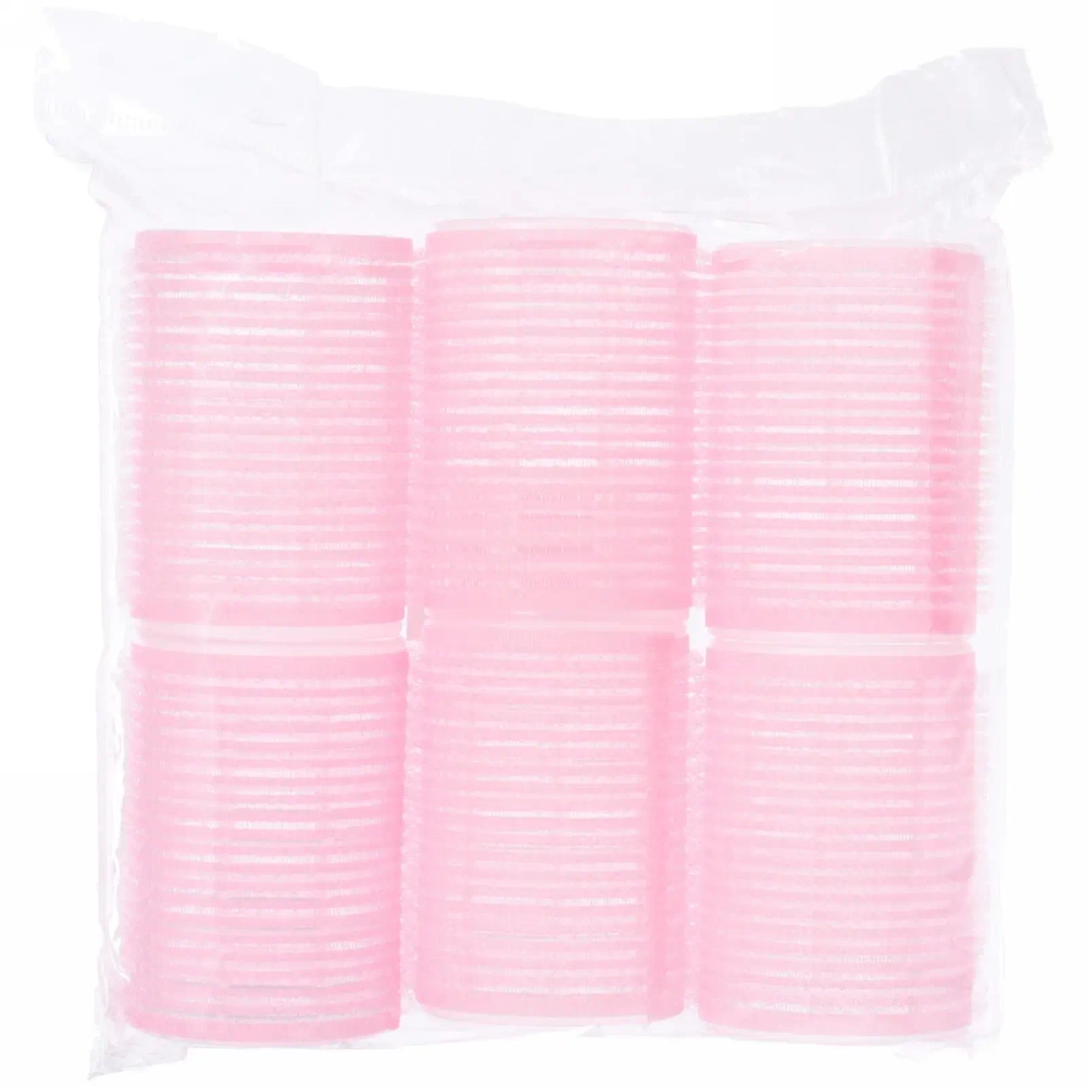 Бигуди липучки, 6шт., однотонные, цвет микс, d-4,5