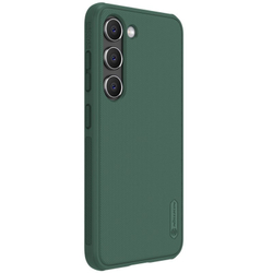 Двухкомпонентный чехол зеленого цвета (Deep Green) от Nillkin для Samsung Galaxy S23+ Плюс, серия Super Frosted Shield Pro