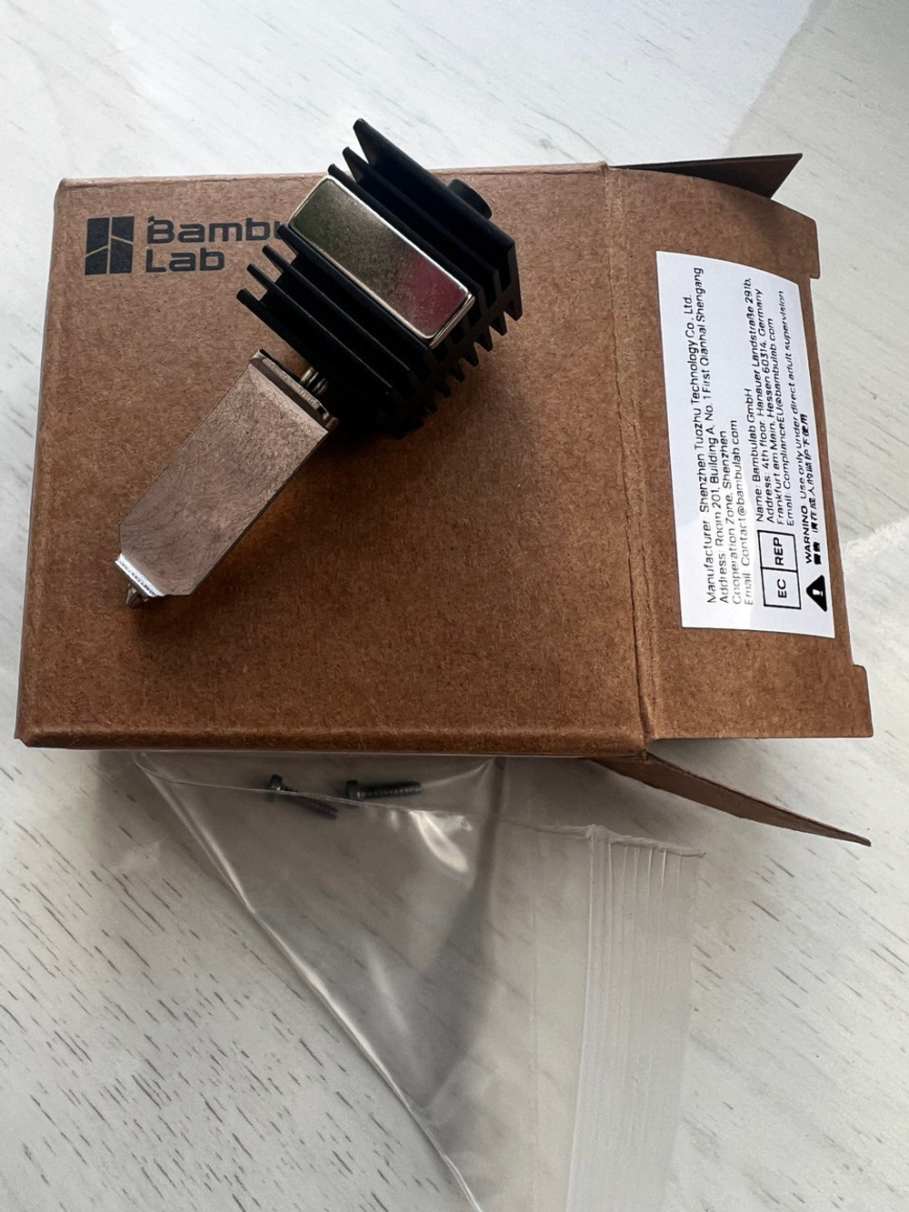 Хотэнд с соплом 0,6 мм из закаленной стали для 3Д принтера Bambu Lab A1/A1 mini (FAH020)