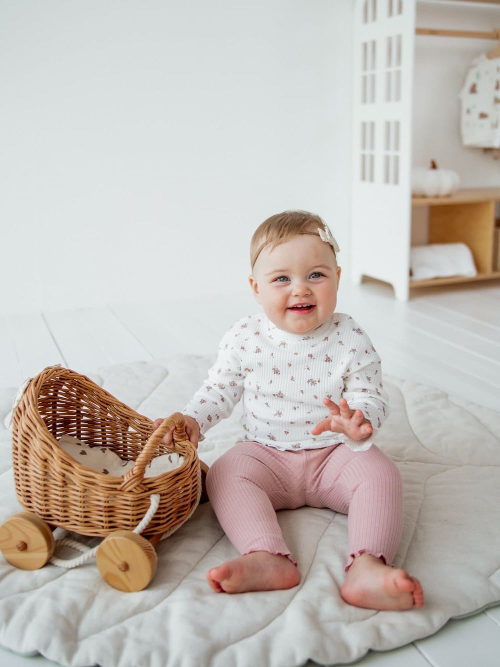 Лонгслив в рубчик "Розы" 0+