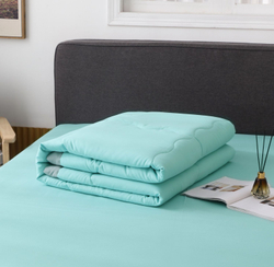 Комплект постельного белья с Одеялом VIVA - HOME TEXTILE, Однотонный, Сатин, Евро