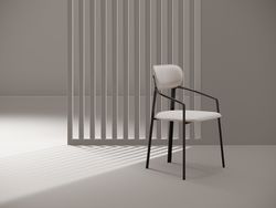 Стул Ror, Round, велюр, черный/бежевый