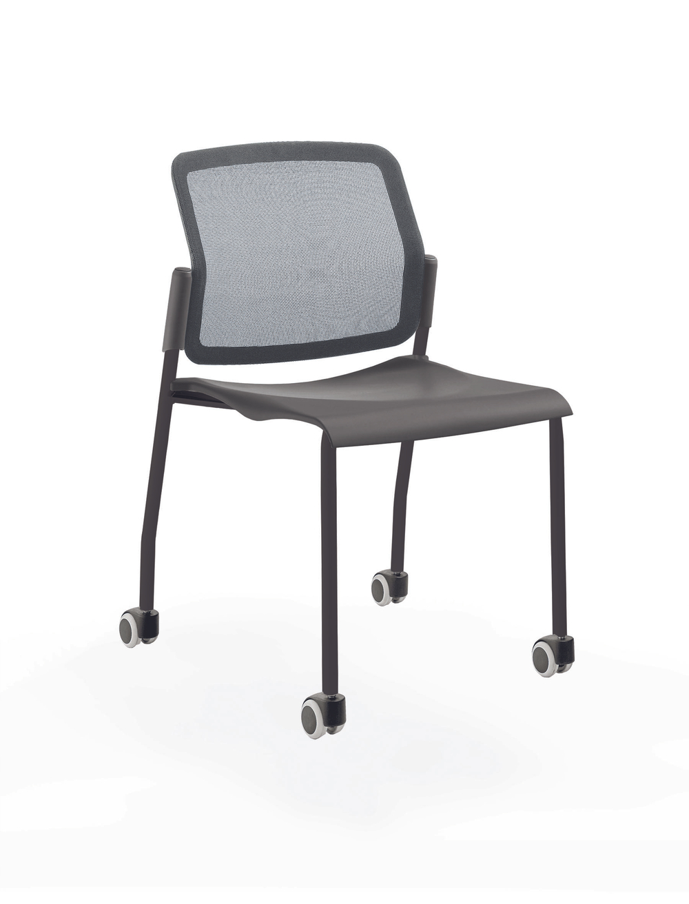 Movie стул со спинкой-сеткой на 4 ногах и колесах