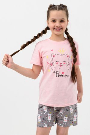 Пижама с шортами для девочки Малявка детская короткий рукав