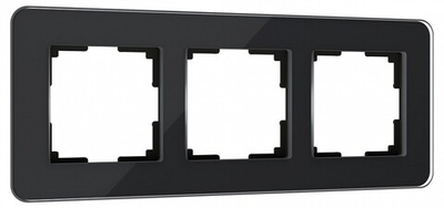 Рамка на 3 поста Werkel Elite (черный, стекло) W0032448