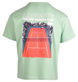 Футболка для мальчика теннисная Lacoste Kids Roland Garros Edition - зеленый
