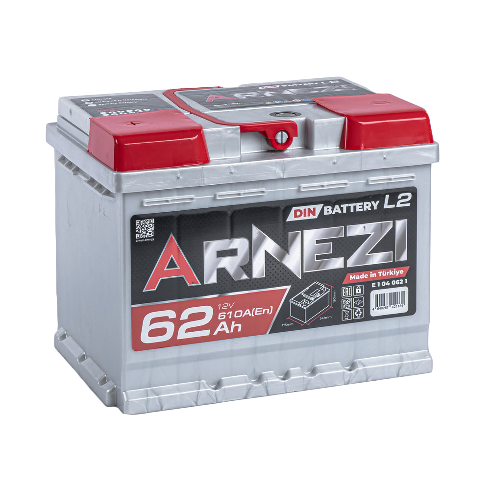 Аккумулятор ARNEZI DIN SMF 62 А/ч прямой L+ 242x175x190 L2 EN 610 А