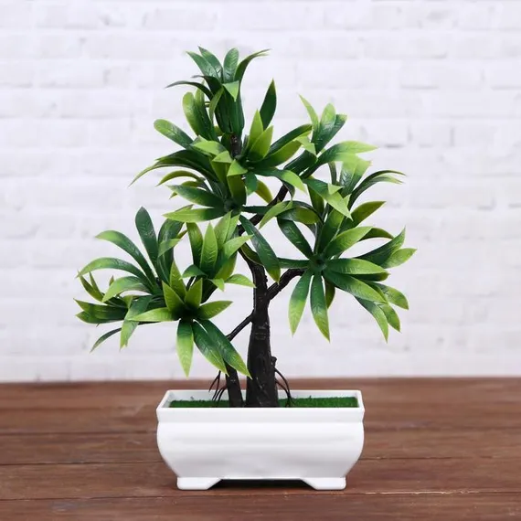 Бонсай в горшке "Деревце яркое" 10х20 см, микс