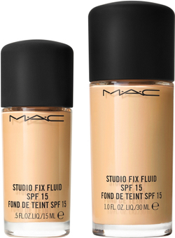 MAC Cosmetics Mini Studio Fix Fluid SPF 15 24HR Matte Foundation + Oil Control - Матирующая тональная основа SPF 15, 15 ml