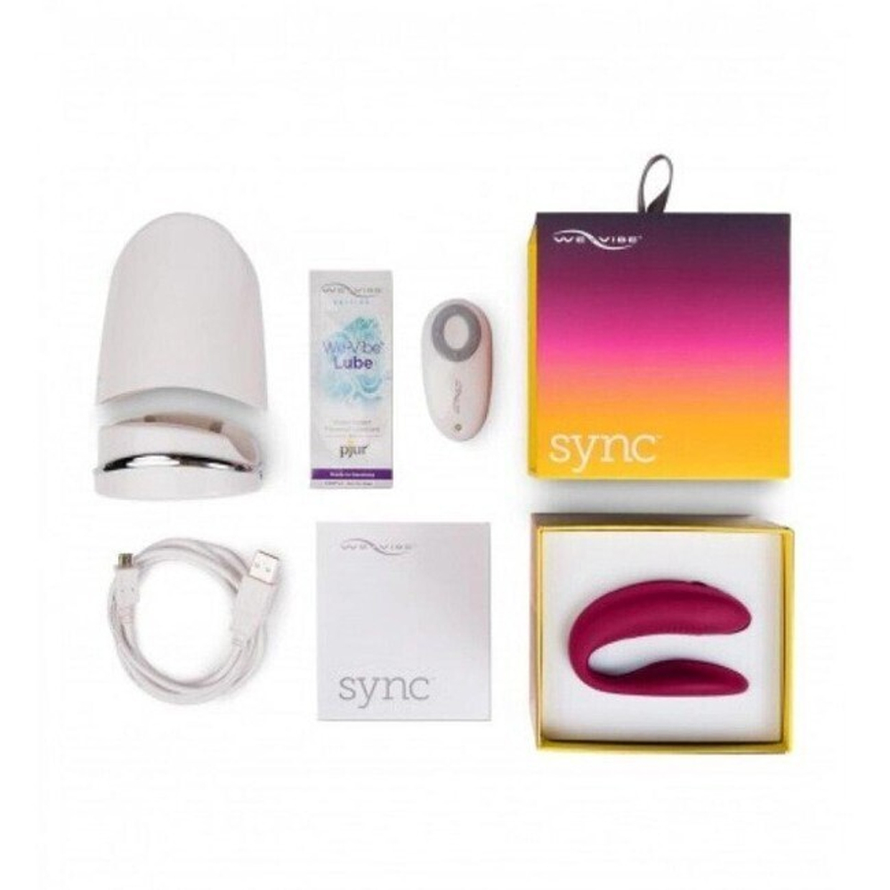 Вибромассажер для пар We-Vibe Sync Fuchsia на ДУ (10 режимов, синхронизируется со смартфоном) (Цвет: фуксия)
